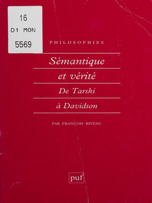 cover image of Sémantique et vérité